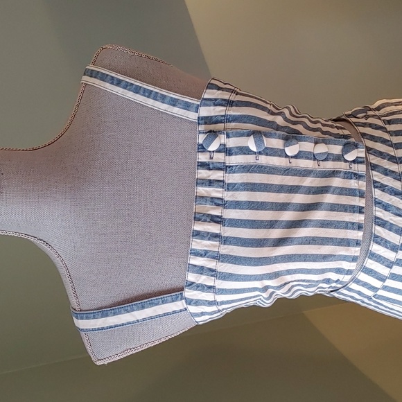 Striped Blue and White Two-Piece Set - Picture 8 of 10